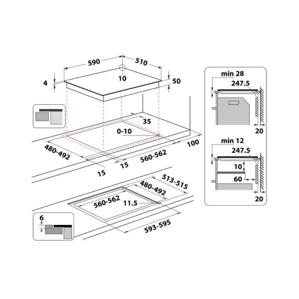 Pllake me Induksion Hotpoint Ariston HB 3760B NE - Image 2