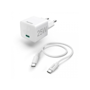 MINI KARIKUES I SHPEJTË HAMA ME KABLLO USB-C, PD, 25W, 1.5M, I BARDHË